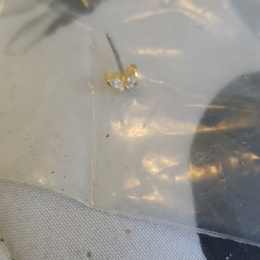 Butterfly L shape nose ring